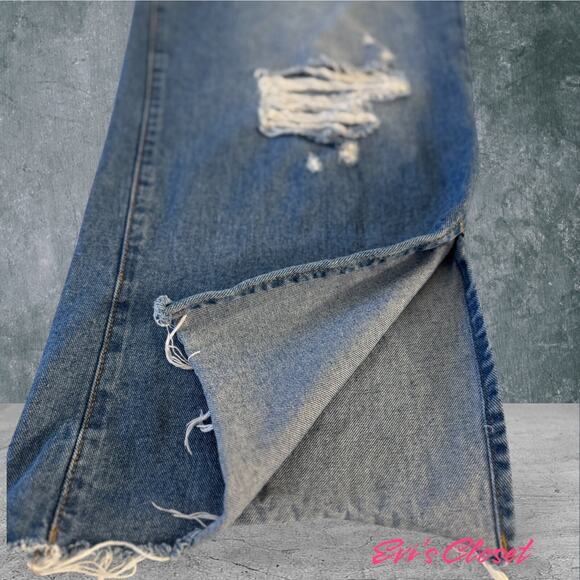 Kensie Jeans True Vintage Women's 8/29 Wide Leg Cropped Blue Denim High Rise - Picture 4 of 16